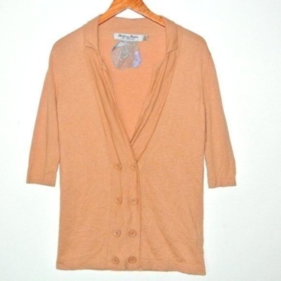 Twelve By Twelve Light Orange Long‎ Cardigan S - Picture 1 of 8